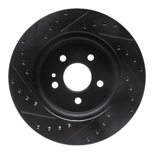 Mercedes-Benz ML430 Brake Rotor (1) - Front Right - R1 Concepts - Drilled & Slotted - Black - `98-`05